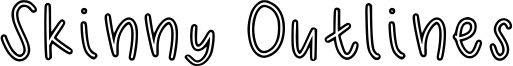 Skinny Outlines Font