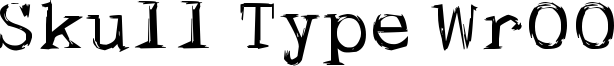 Skull Type Wr00 Font