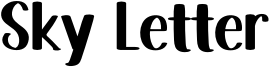 Sky Letter Font