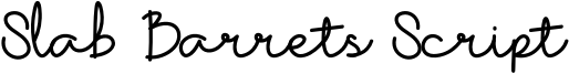Slab Barrets Script Font
