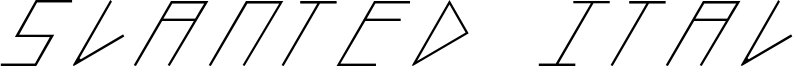 Slanted Italic Shift Font