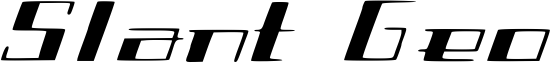 Slant Geo Font