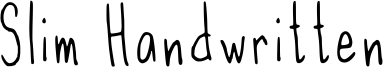 Slim Handwritten Font