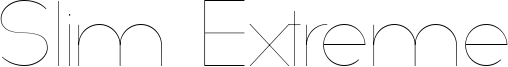 Slim Extreme Font