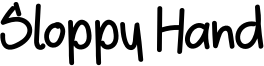 Sloppy Hand Font
