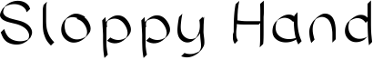 Sloppy Hand Font