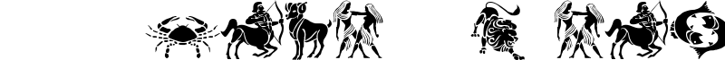 SL Zodiac Stencils Font