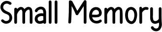 Small Memory Font