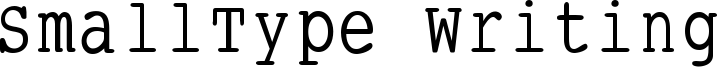SmallType Writing Font