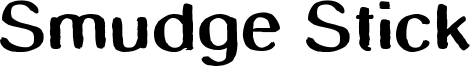 Smudge Stick Font