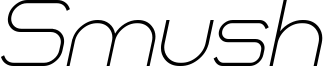 Smush Light Italic_demo.otf