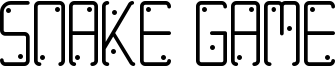Snake Game Font