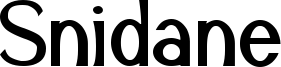 Snidane Font