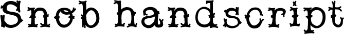 Snob handscript Font