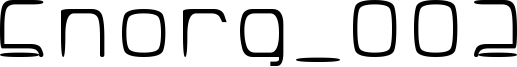 Snorg_002 Font