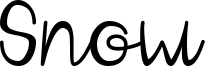 Snow Font