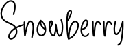 Snowberry Font