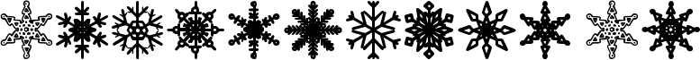 Snowflakes St Font