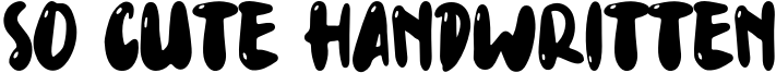 So Cute Handwritten Font