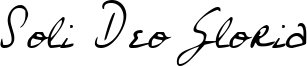 Soli Deo Gloria Font