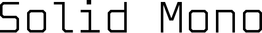 Solid Mono Font