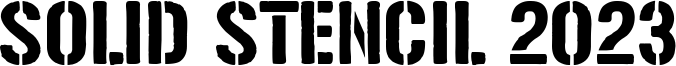 Solid Stencil 2023 Font