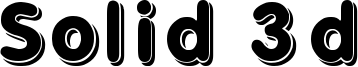 Solid 3d Font