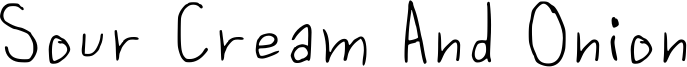 Sour Cream And Onion Font