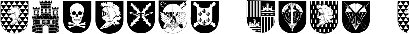Spanish Army Shields Font