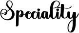 Speciality Font