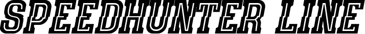 Speedhunter Line Font