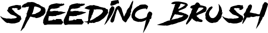 Speeding Brush Font