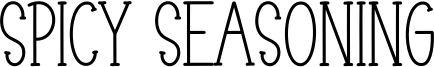 Spicy Seasoning Font