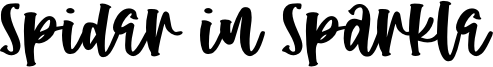 Spider in Sparkle Font
