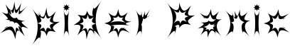 Spider Panic Font