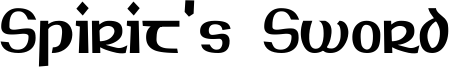 Spirit's Sword Font