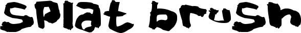 Splat Brush Font