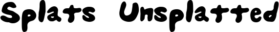 Splats Unsplatted Font