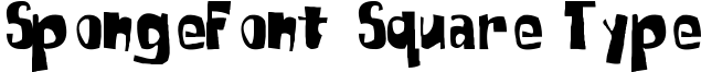 SpongeFont Square Type Font