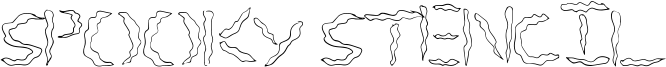 Spooky Stencil Font