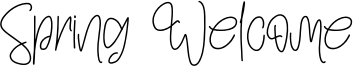 Spring Welcome Font