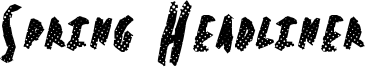 Spring Headliner Font