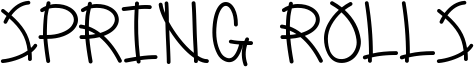 Spring Rolls Font