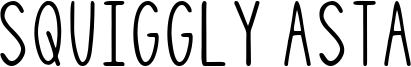 Squiggly Asta Font