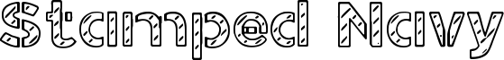Stamped Navy Font