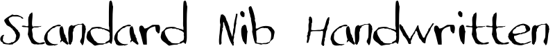 Standard Nib Handwritten  Font