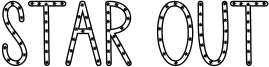 Star Out Font