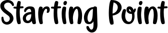 Starting Point Font