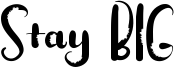 Stay BIG Font