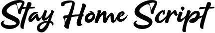 Stay Home Script Font